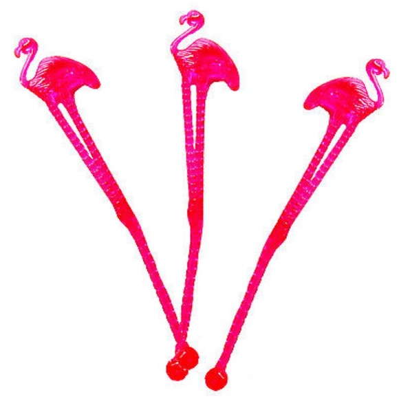 Pink Flamingo Stirrers - Picture 1 of 2